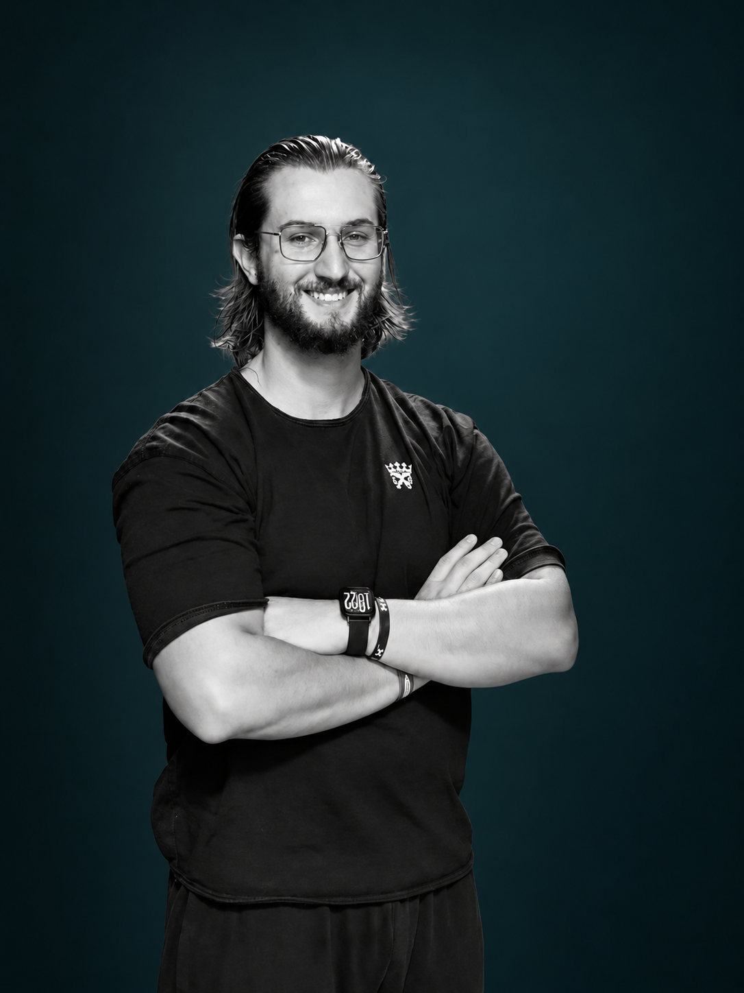 Marco Torelli con le braccia incrociate